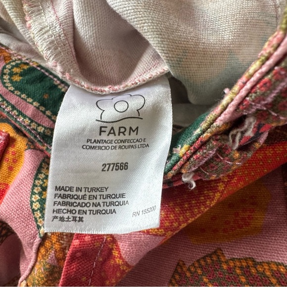 Farm Rio X Anthropologie Esperanza Floral Pink Pants size Small - Picture 10 of 11